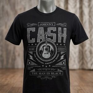 NEW Black Graphic Tee - Johnny Cash The Man in Black